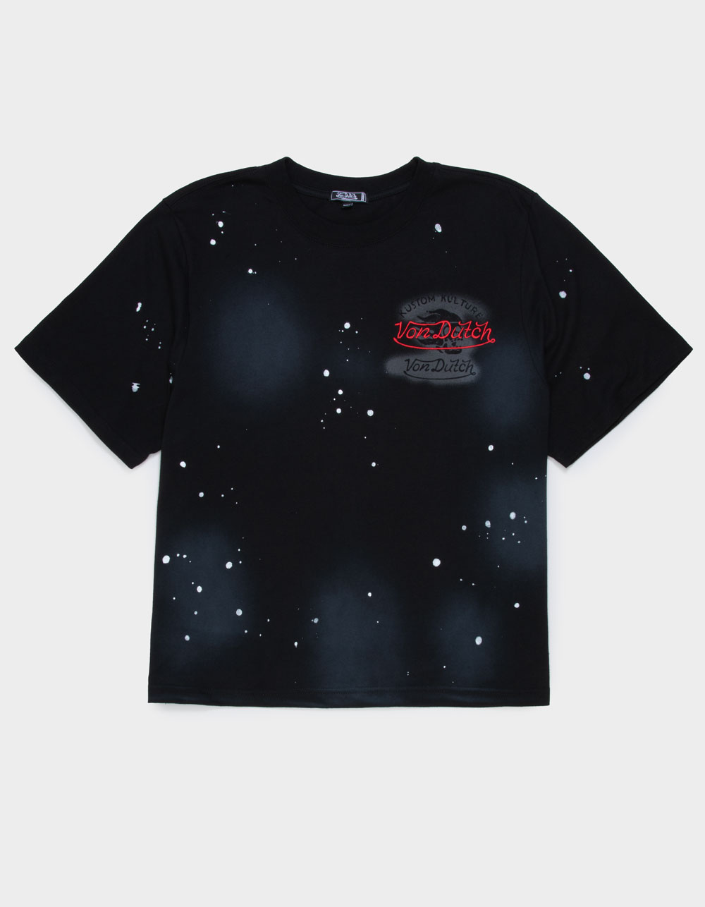 VON DUTCH Speed Mens Boxy Tee - WASHED BLACK