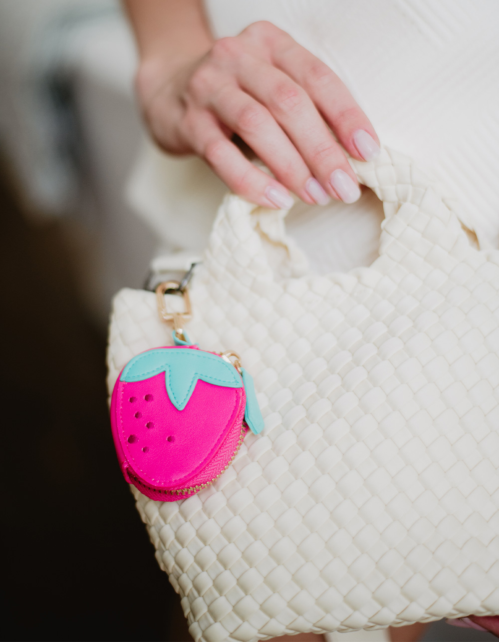 KATYDID Strawberry Coin Purse - HOT PINK