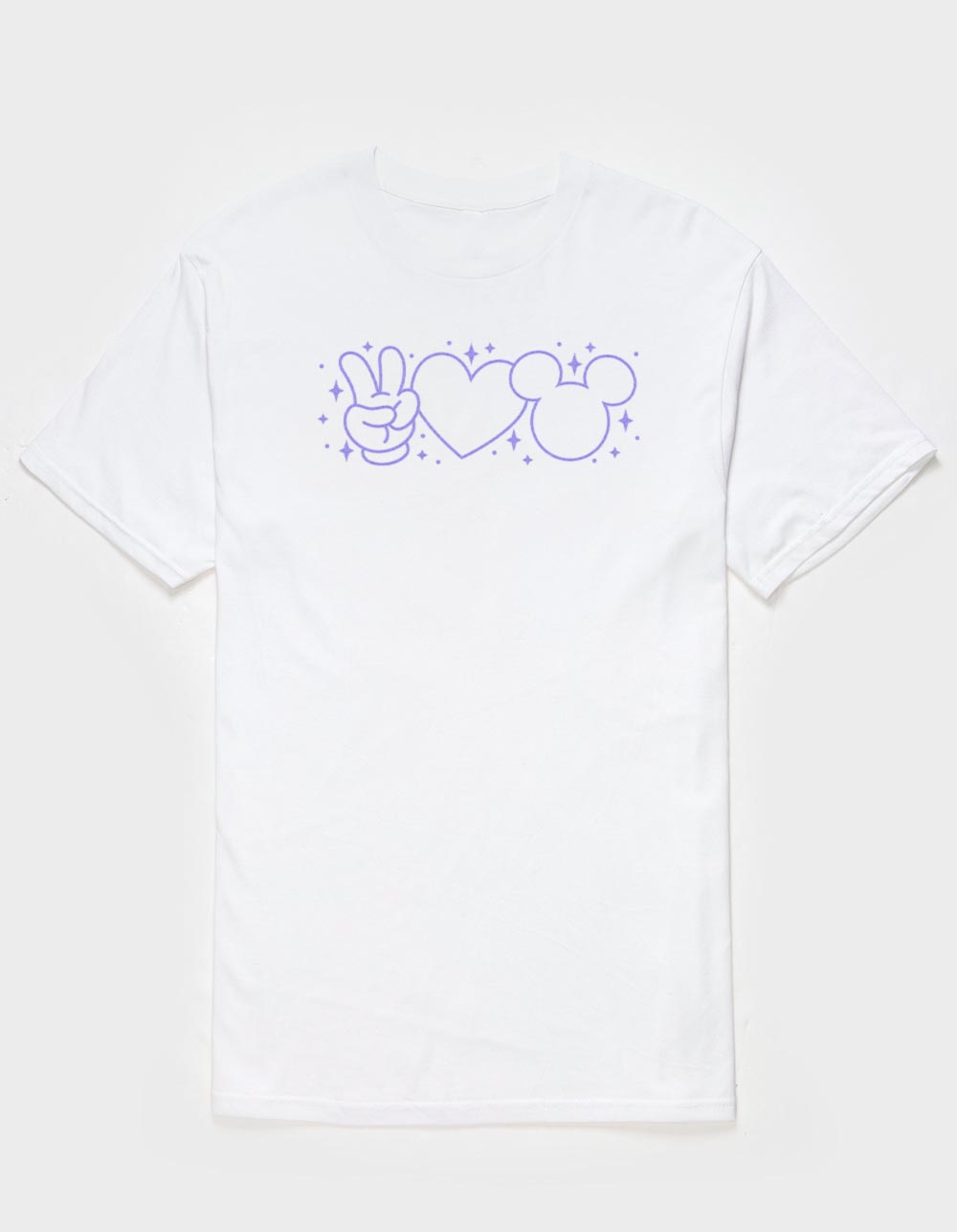 DISNEY Peace Love Mickey Unisex Tee - WHITE