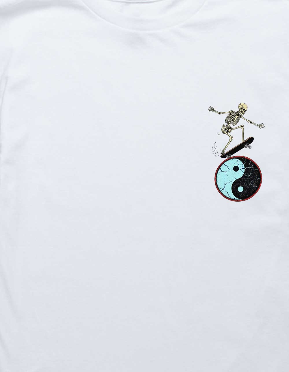 SKATE Yin Yang Crusher Unisex Kids Tee - WHITE