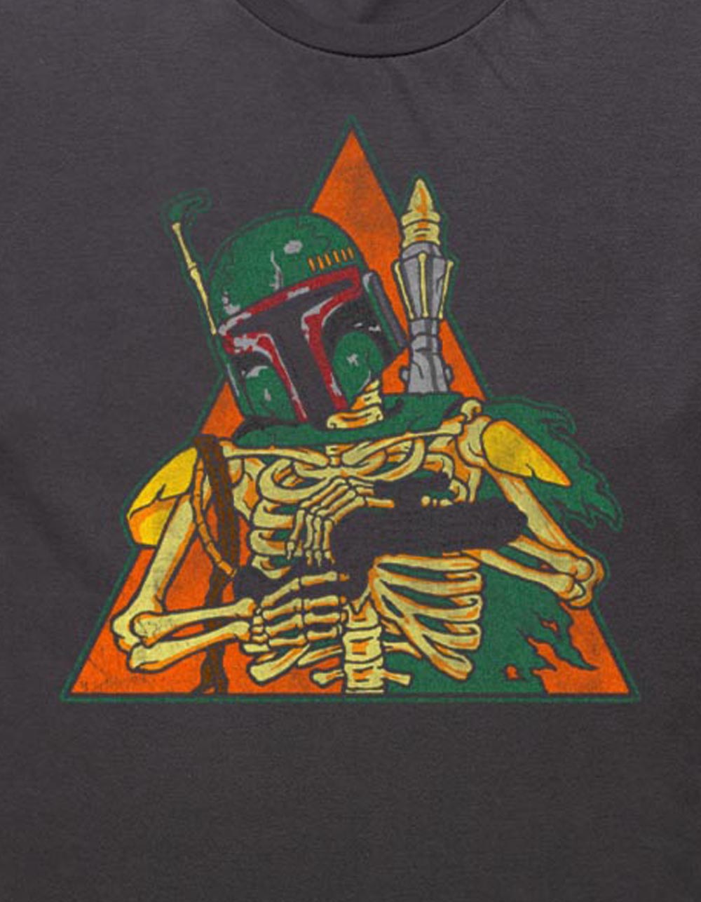 STAR WARS Skeleton Boba Fett Unisex Tee - CHARCOAL