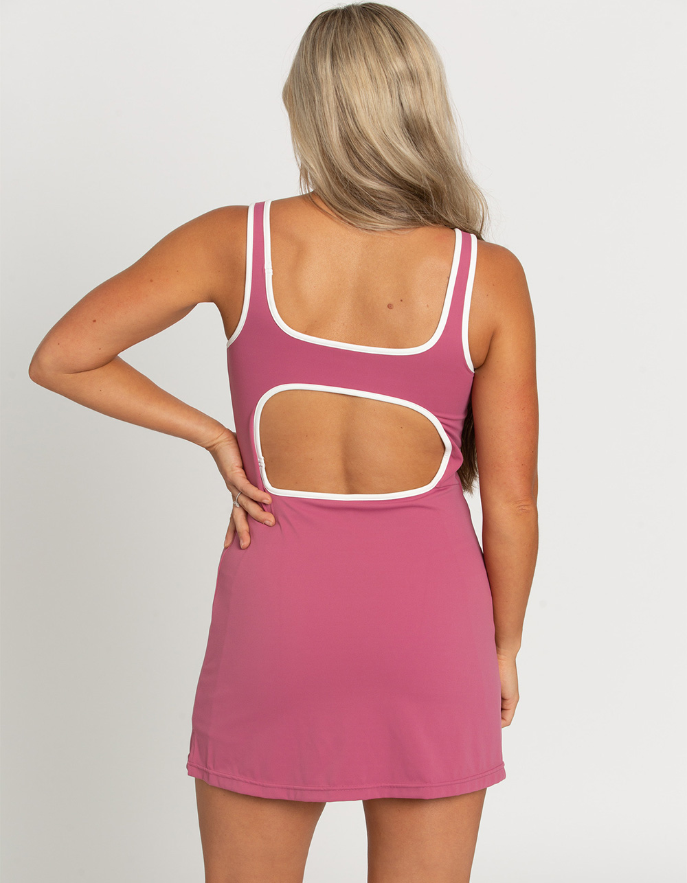 GOLD HINGE Open Back Active Womens Dress BERRY Tillys