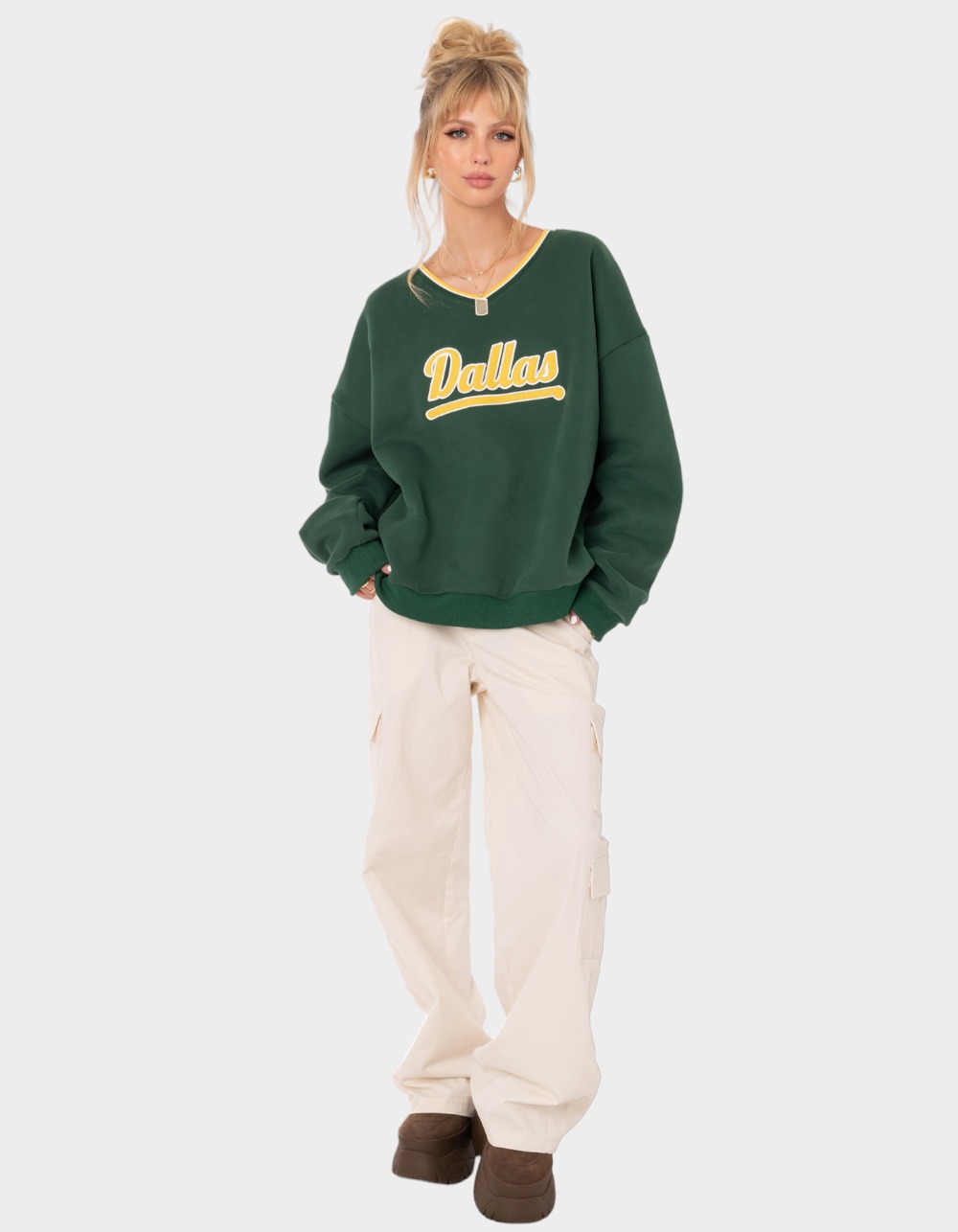 EDIKTED Dallas Sweatshirt - GREEN