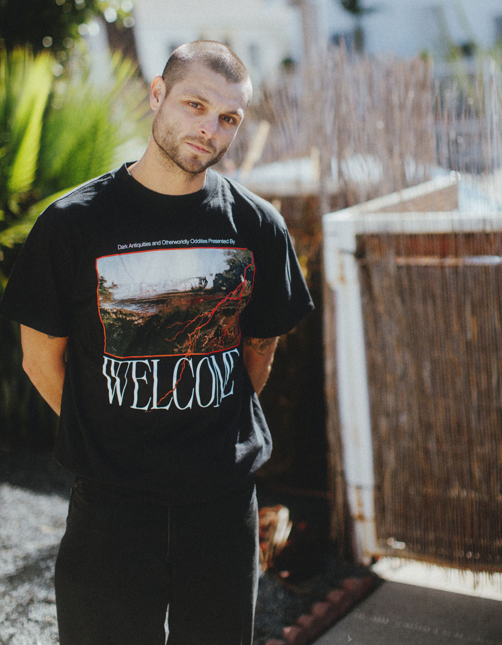 WELCOME SKATEBOARDS Antiquities Mens Boxy Tee - BLACK