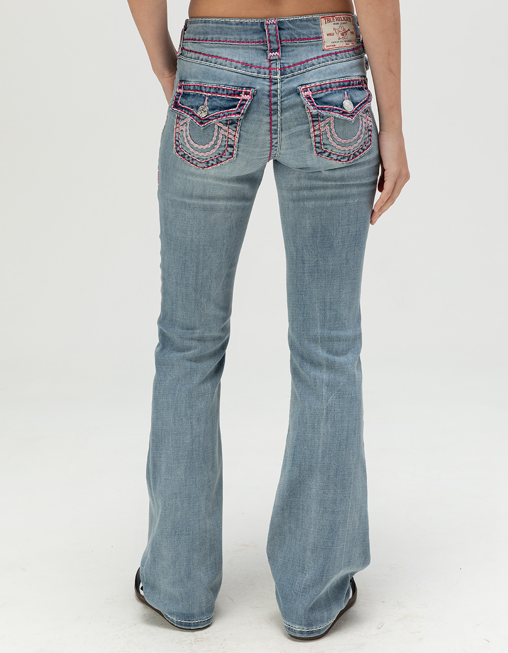TRUE RELIGION Becca Mid Rise Super T Womens Bootcut Jeans - LIGHT WASH