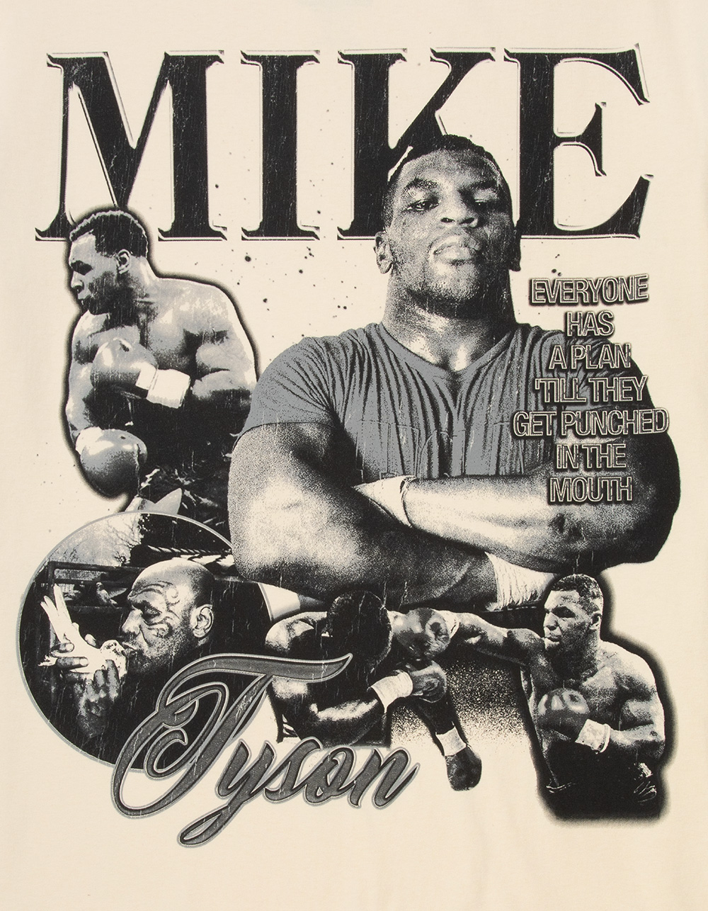 MIKE TYSON Mike's Plan Mens Boxy Tee - CREAM
