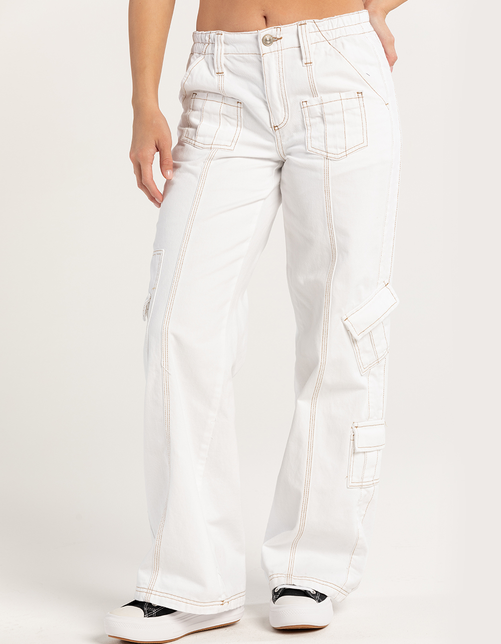 BDG Urban Outfitters Y2K Denim Cargo Womens Pants - WHITE | Tillys
