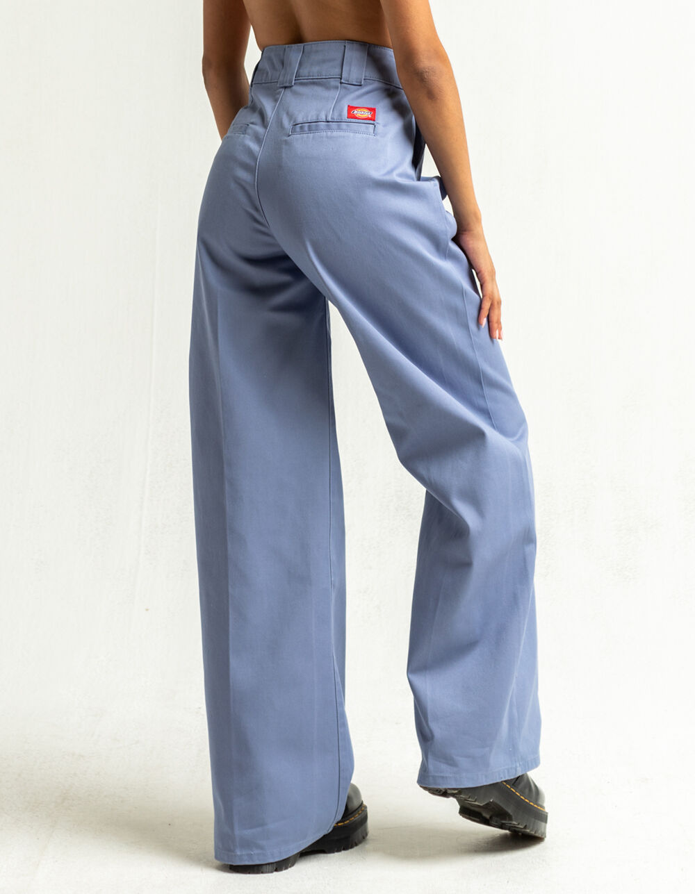 DICKIES Skater Womens Wide Leg Work Pants CHAMBRAY Tillys