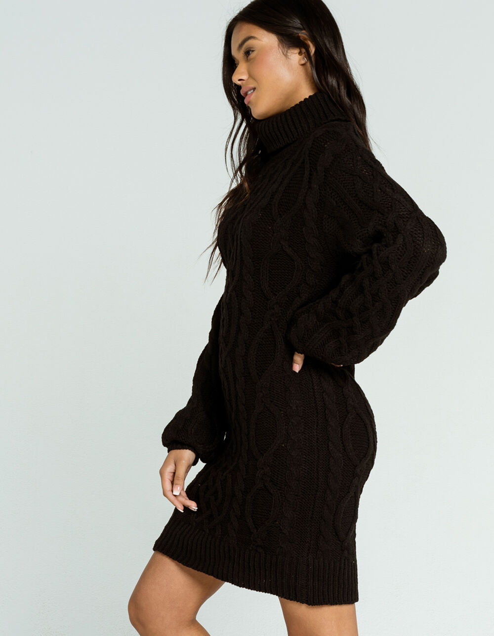 Cable Knit Womens Sweater Dress 