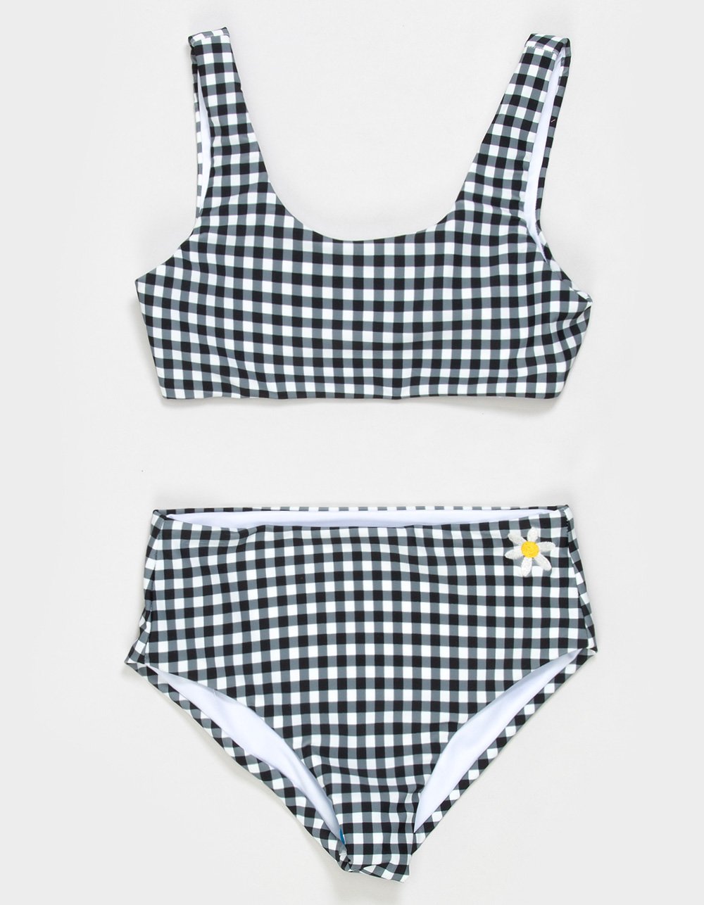 SEAESTA SURF Daisy Girls Bralette Bikini Set - BLK/WHT