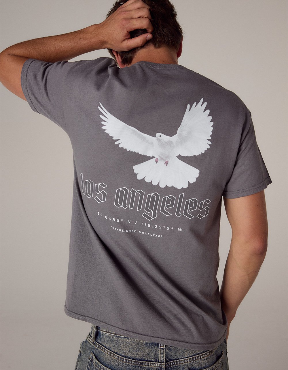 AT ALL Los Angeles Mens Tee - CHARCOAL