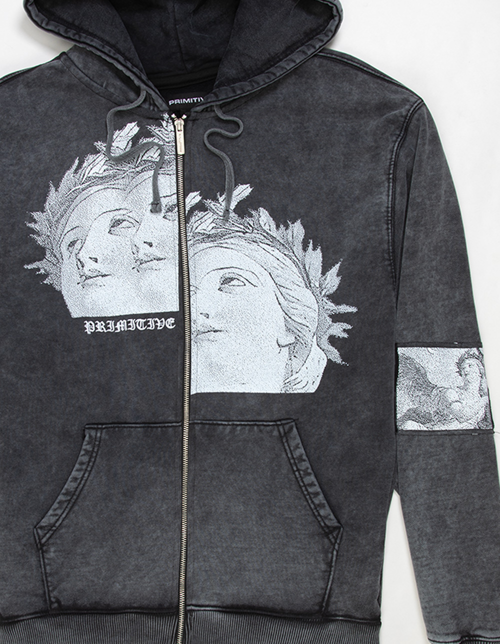 PRIMITIVE Century Mens Heavyweight Zip-Up Hoodie - BLACK
