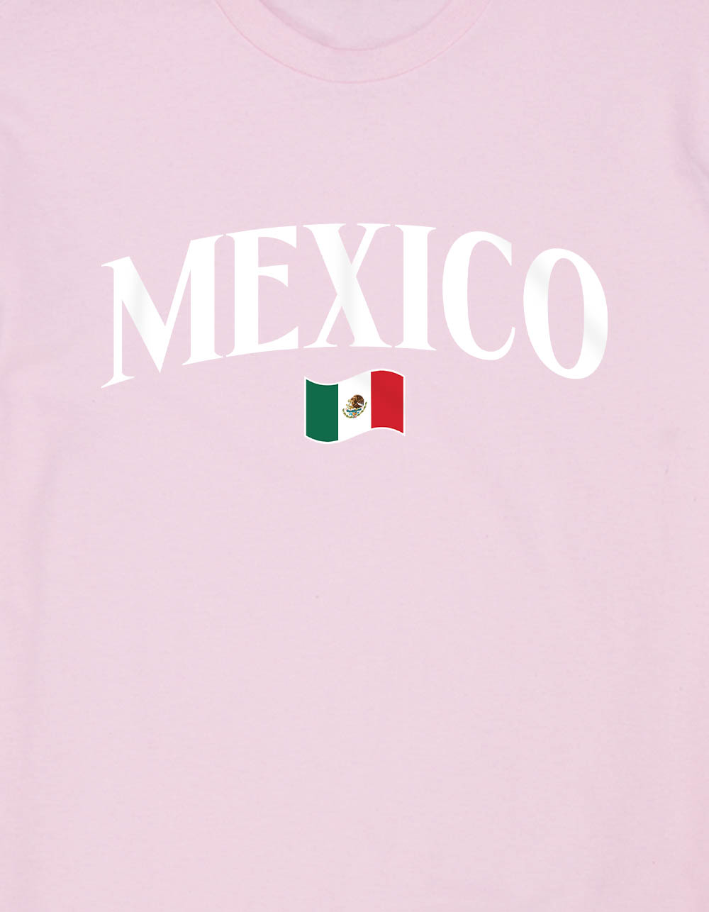 MEXICO Flag Unisex Tee - LIGHT PINK