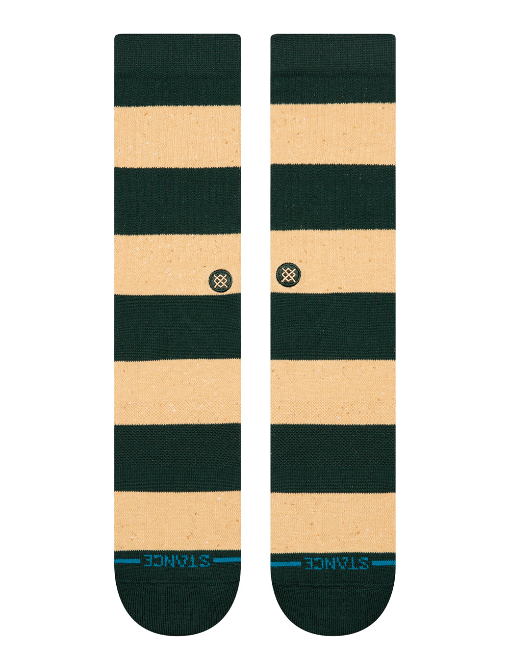 STANCE Nep Stripe Mens Crew Socks - GREEN COMBO