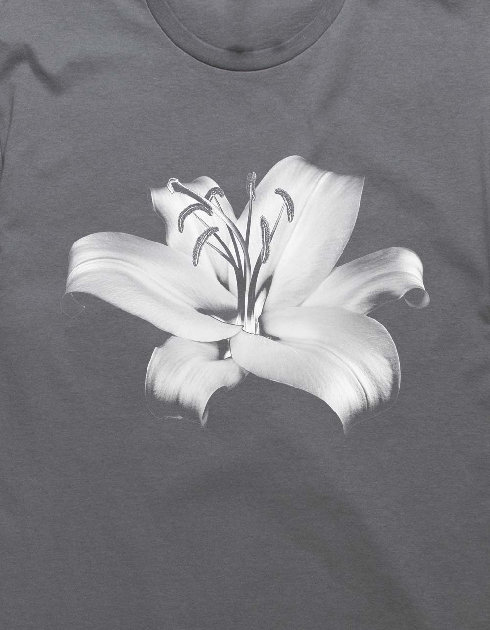 FLOWER Lily Unisex Tee - CHARCOAL