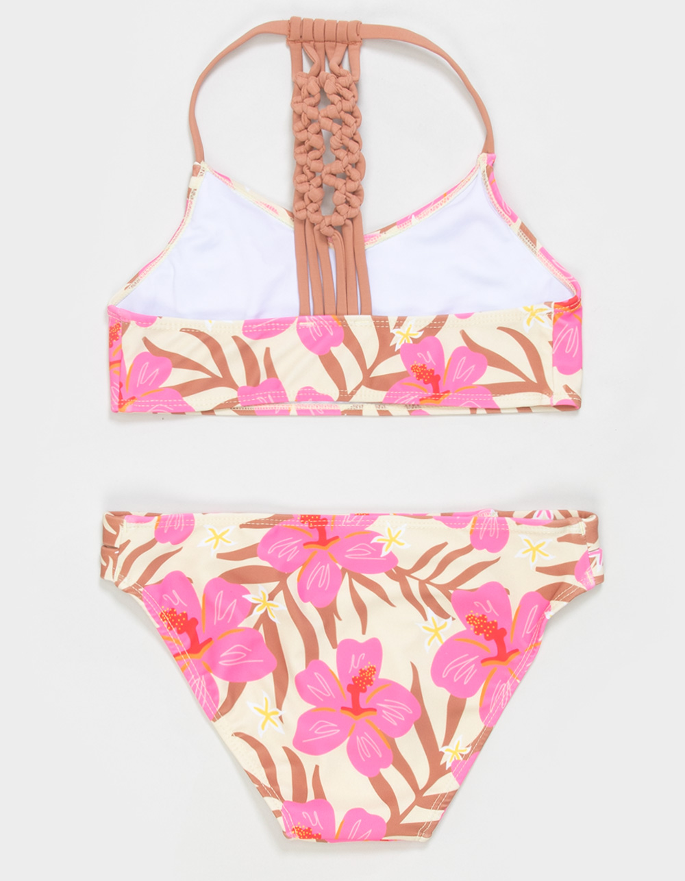 CORAL & REEF Coco Flowers Leaves Girls Bralette Bikini Set - MULTI