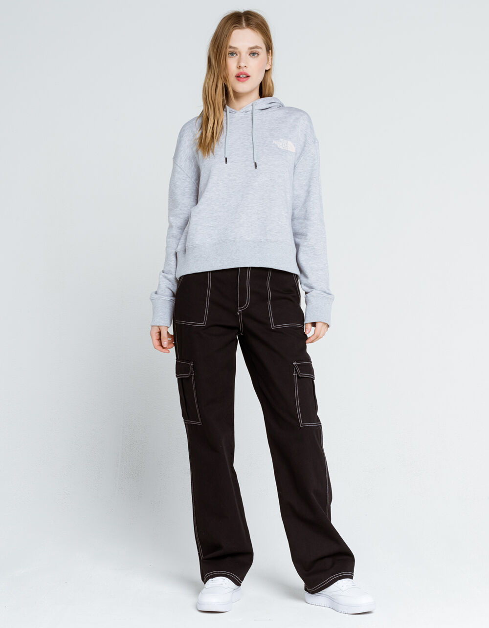 THE NORTH FACE LSE Womens Cropped Hoodie - LIGHT GRAY | Tillys
