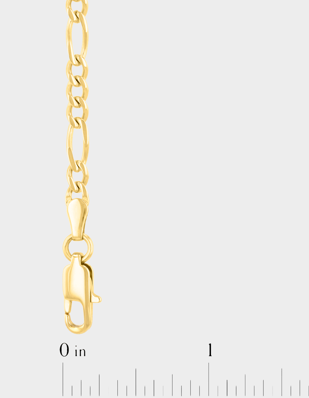 STEEL NATION Stainless Steel With Yellow IP 3.5MM Figaro Chain - GOLD