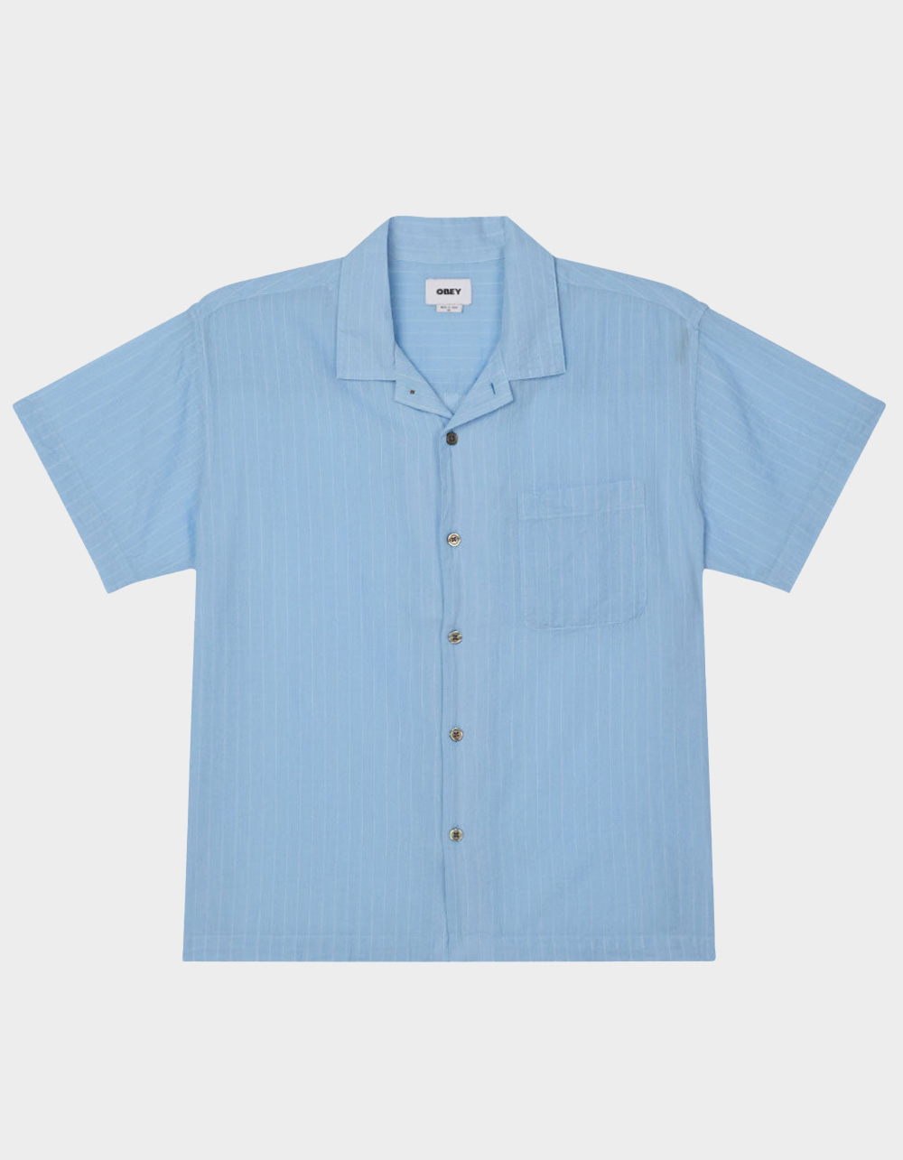 OBEY Donnie Mens Button Up Shirt - LIGHT BLUE