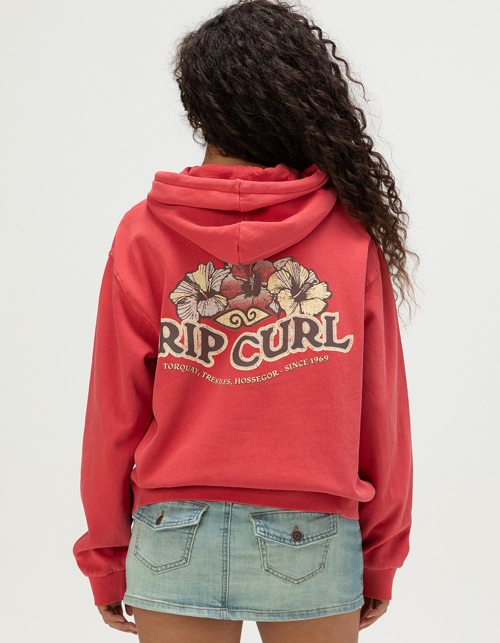 RIP CURL Bells Womens Hoodie - RED