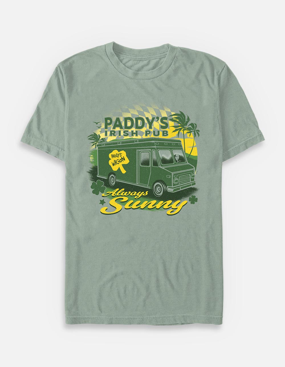 IT'S ALWAYS SUNNY PHILADELPHIA Paddy's Wagon Unisex Tee - SAGE