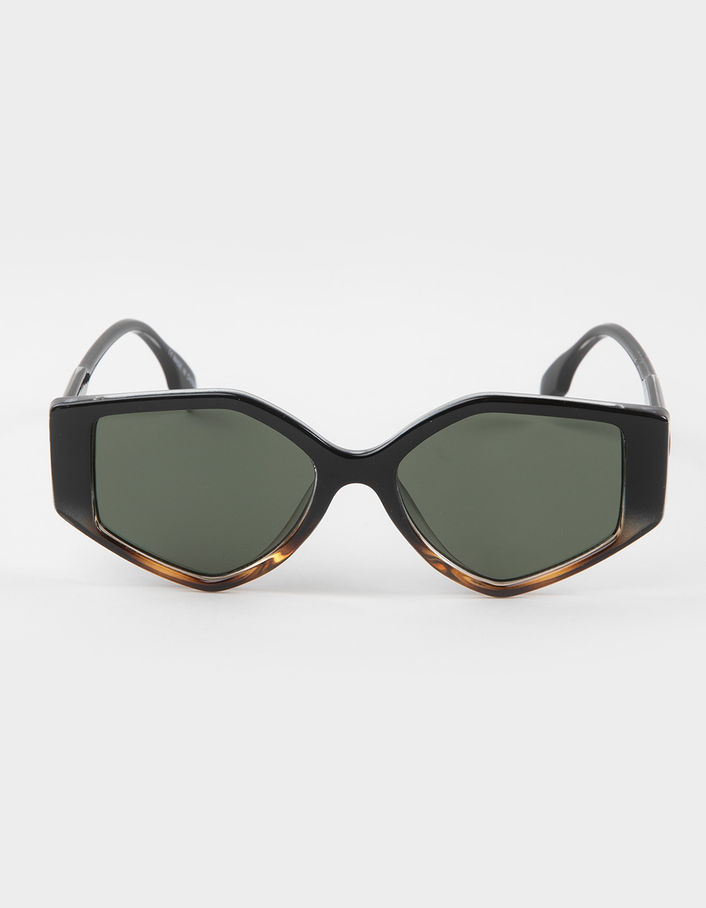 RSQ Geometric Tortoiseshell Rim Sunglasses - BLACK COMBO