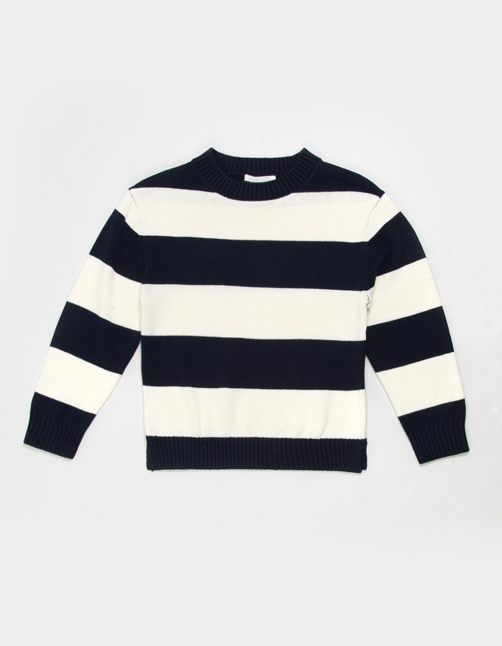 FULL TILT Girls Stripe Oversized Crewneck Sweater