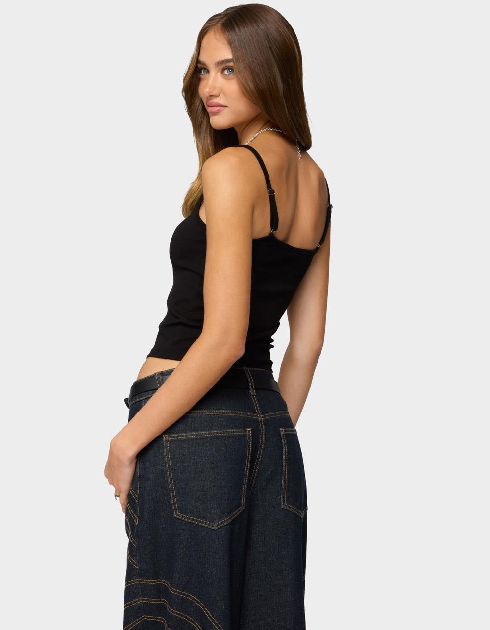 EDIKTED Deanna Tank Top - BLACK