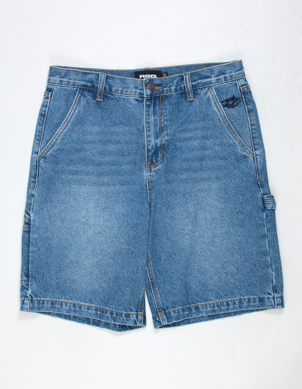 RSQ Mens Loose Embroidered Carpenter Jorts - VINTAGE MED