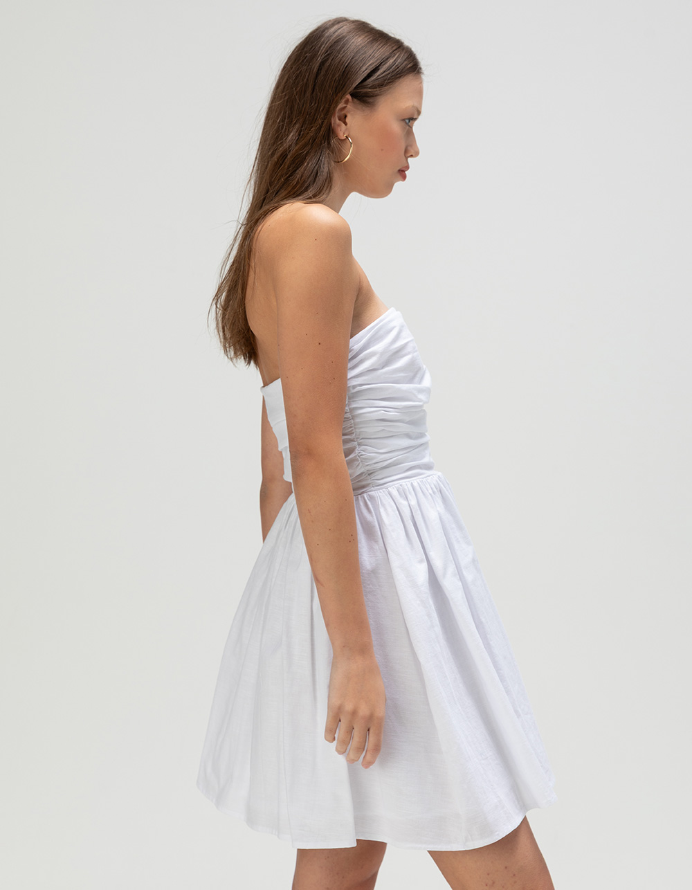 RHYTHM Mila Womens Tube Mini Dress - WHITE