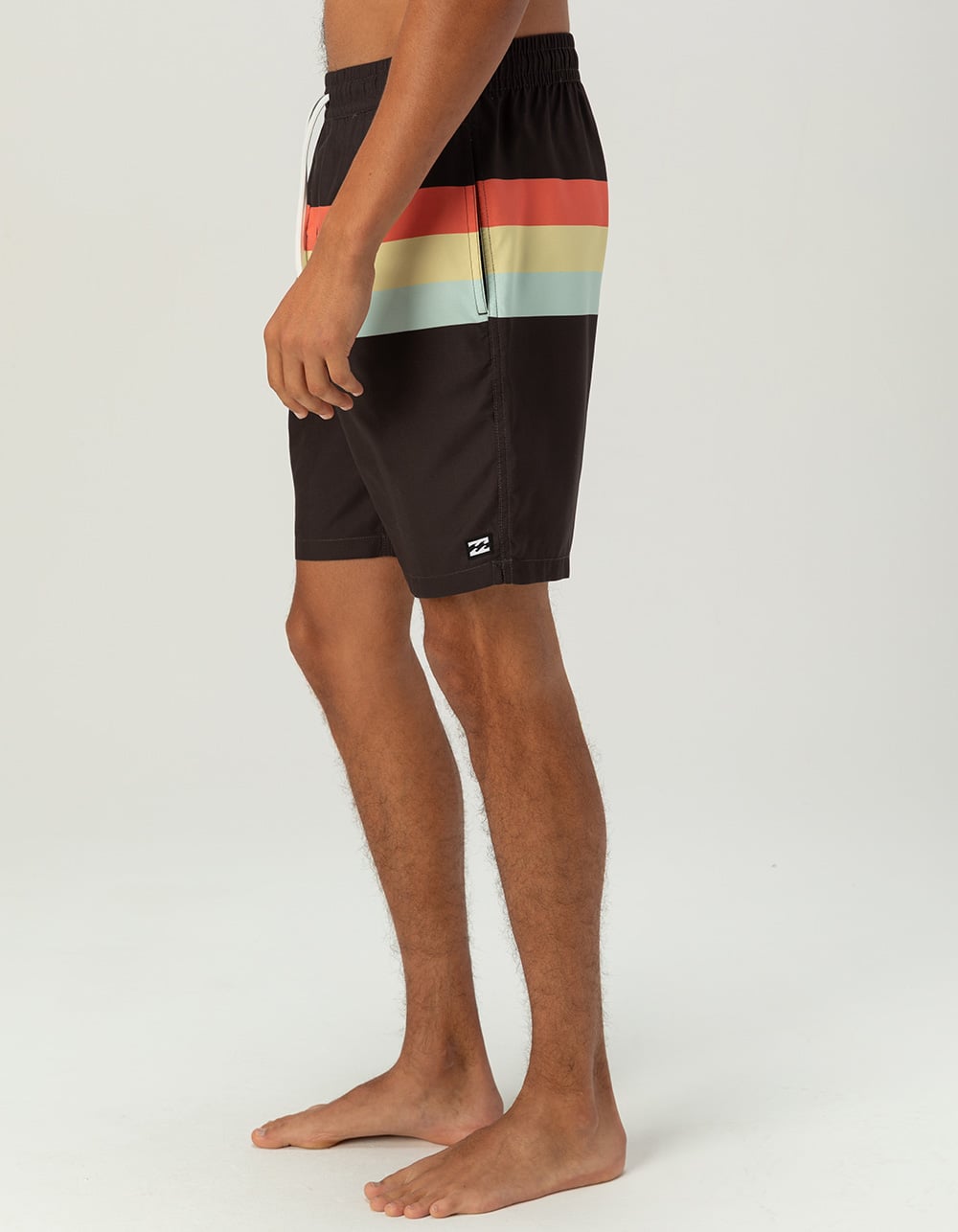 BILLABONG Shorey Print Mens Swim Trunks - BLACK COMBO