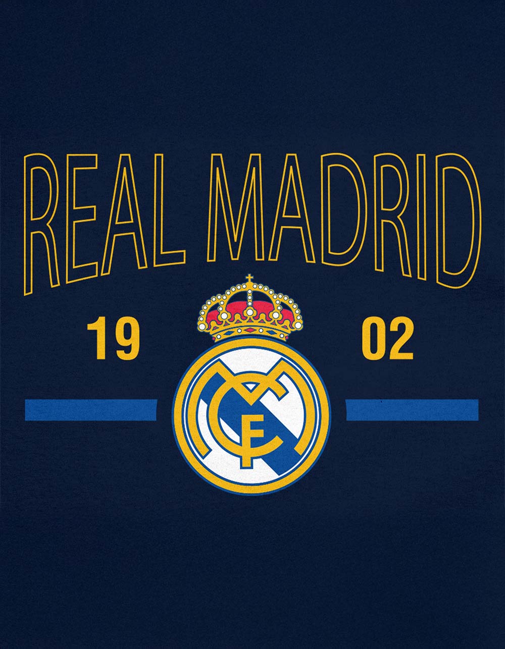 REAL MADRID CF Logo Mens Tee - NAVY