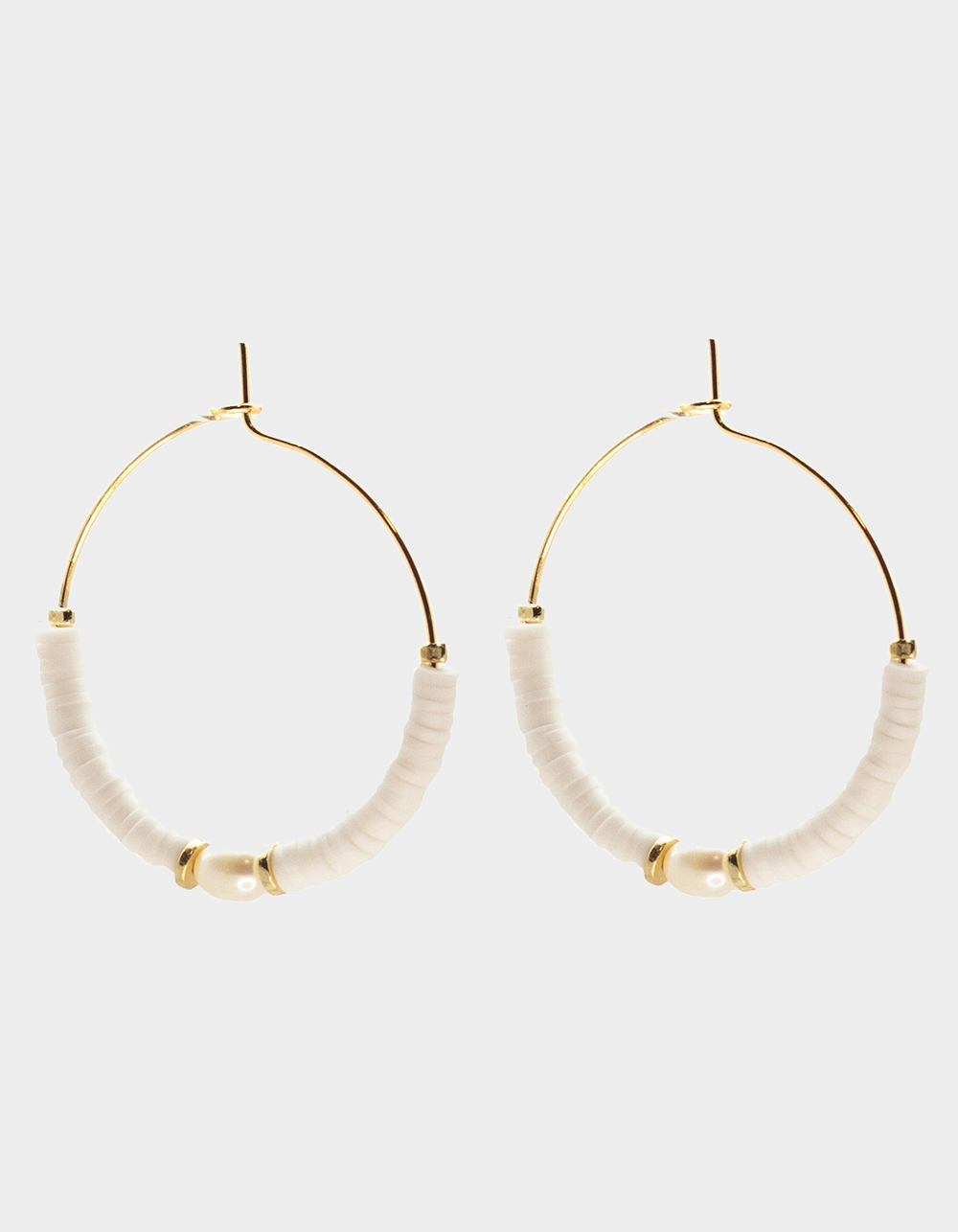 SALTY CALI Windansea Hoop Earrings - WHITE