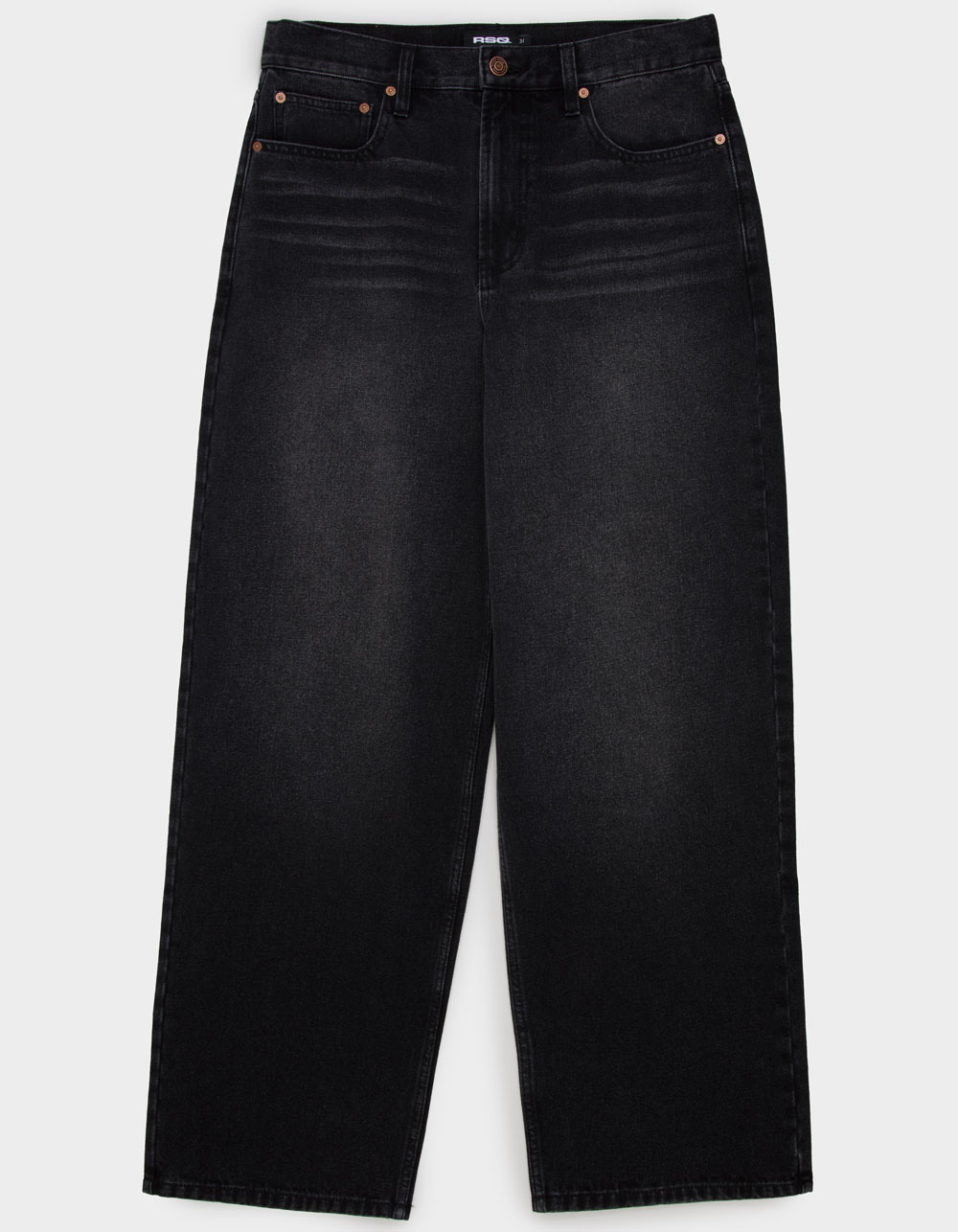 RSQ Mens Extra Baggy Jeans - WASHED BLACK