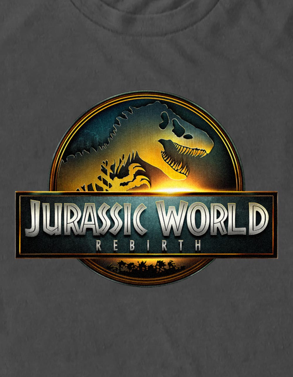 JURASSIC WORLD REBIRTH Logo Unisex Tee - CHARCOAL