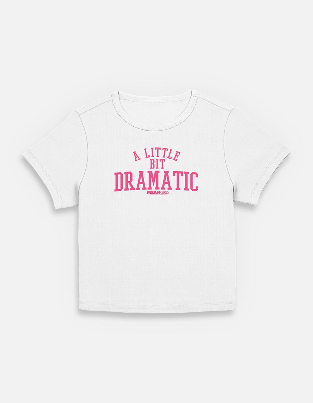 MEAN GIRLS A Little Dramatic Womens Baby Tee - CREAM