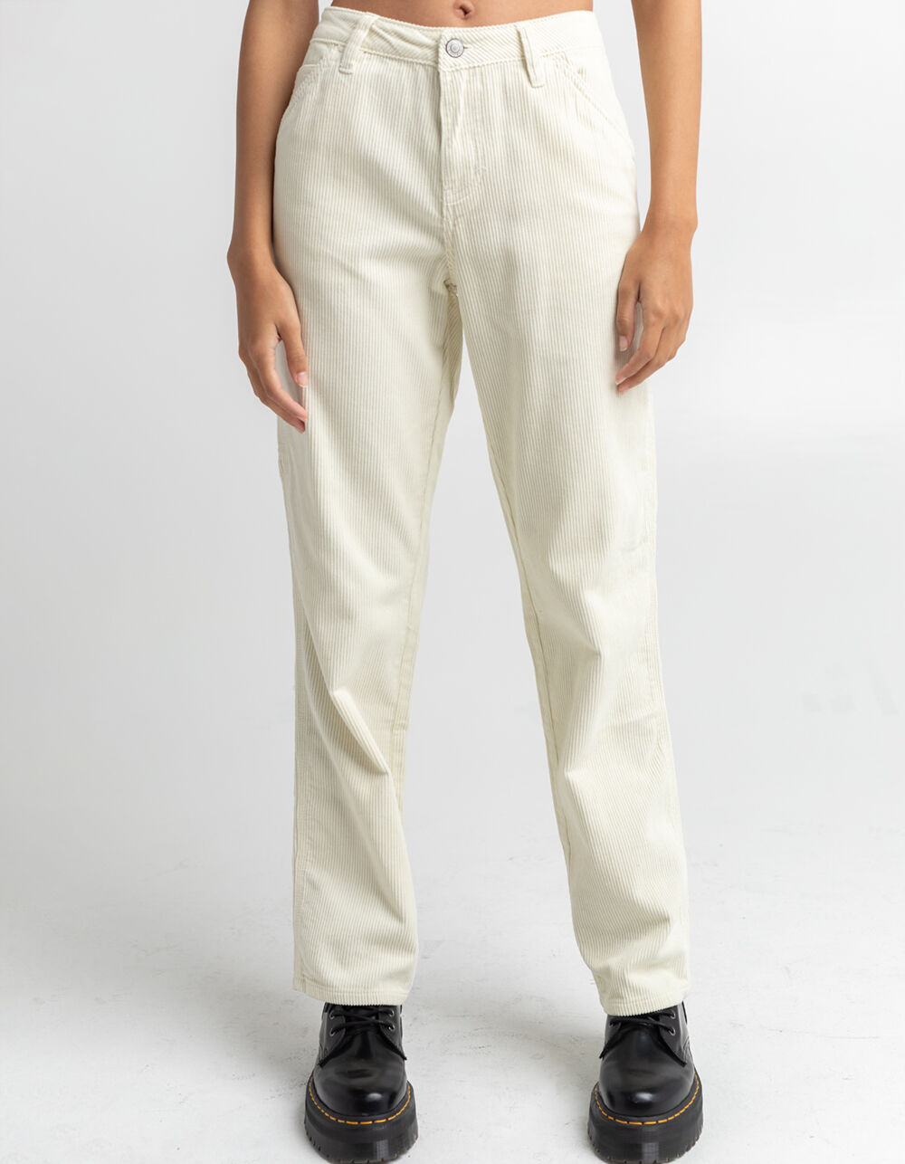 DICKIES Corduroy Womens Carpenter Pants OFF WHITE Tillys