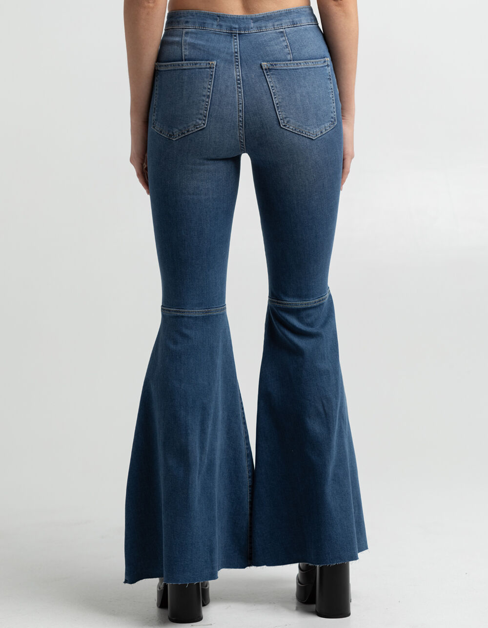 FREE PEOPLE Just Float On Womens Flare Jeans - Dark Wash | Tillys