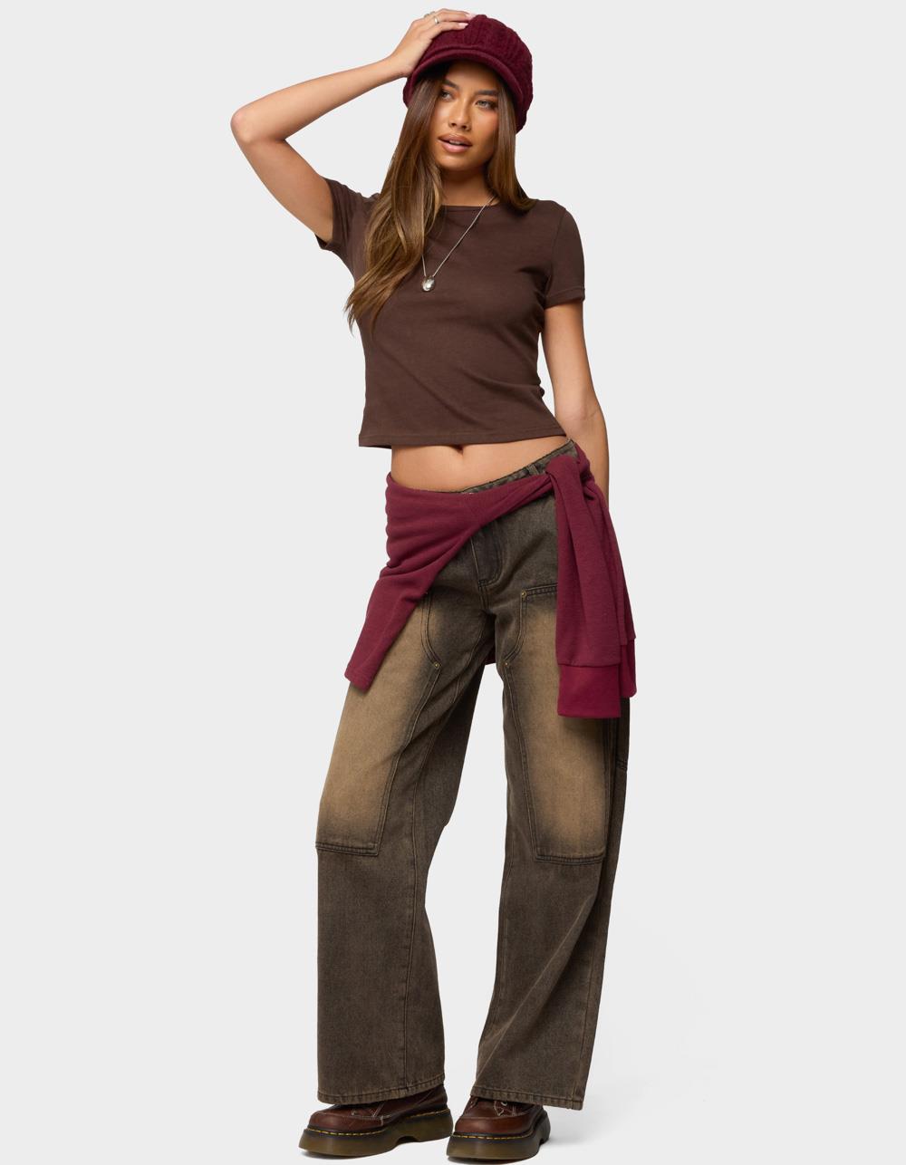 EDIKTED Nikkey Semi Sheer Tee