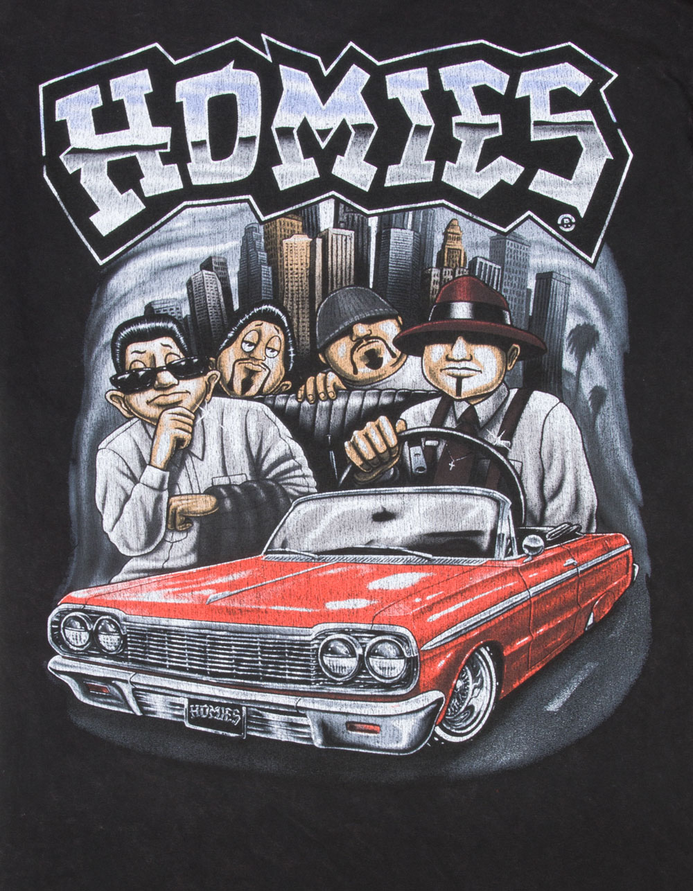 HOMIES Mens Tee - WASHED BLACK