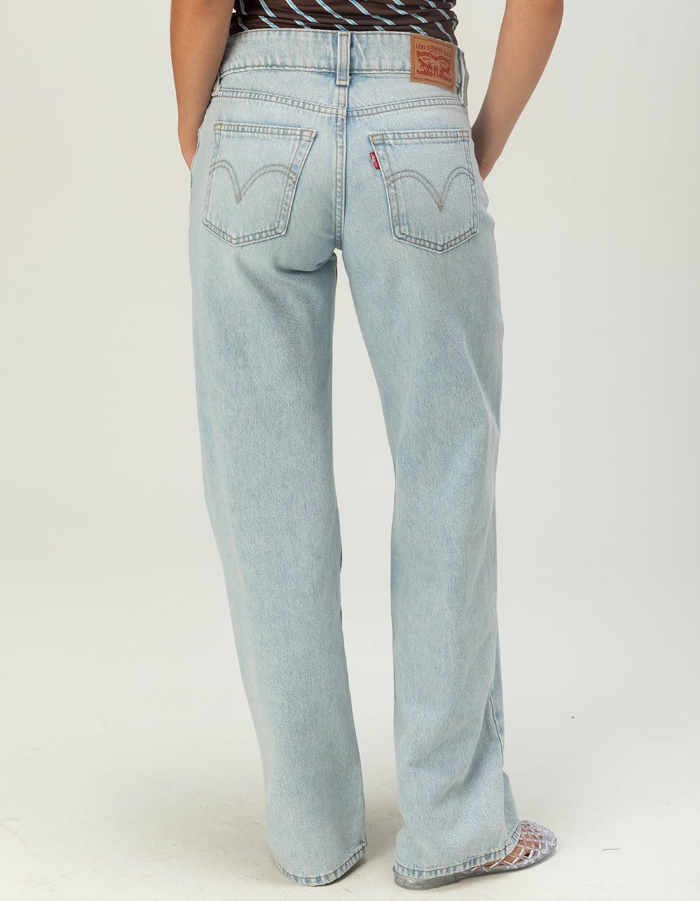 LEVI'S Superlow Loose Womens Jeans - Abraided Art LIGHT BLAST