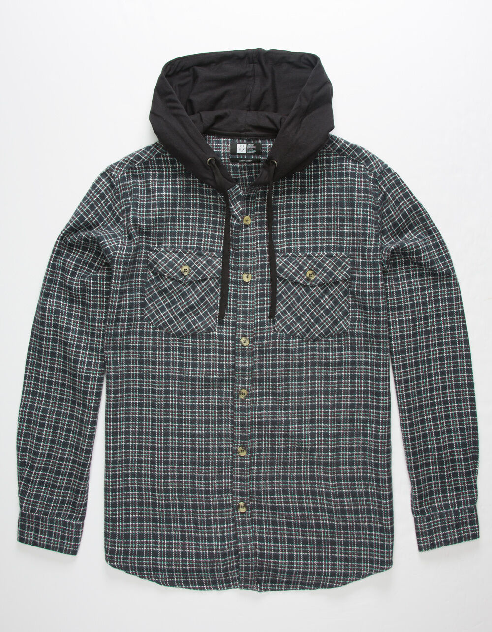 LIRA INYO Mens Hooded Flannel Shirt image number 0
