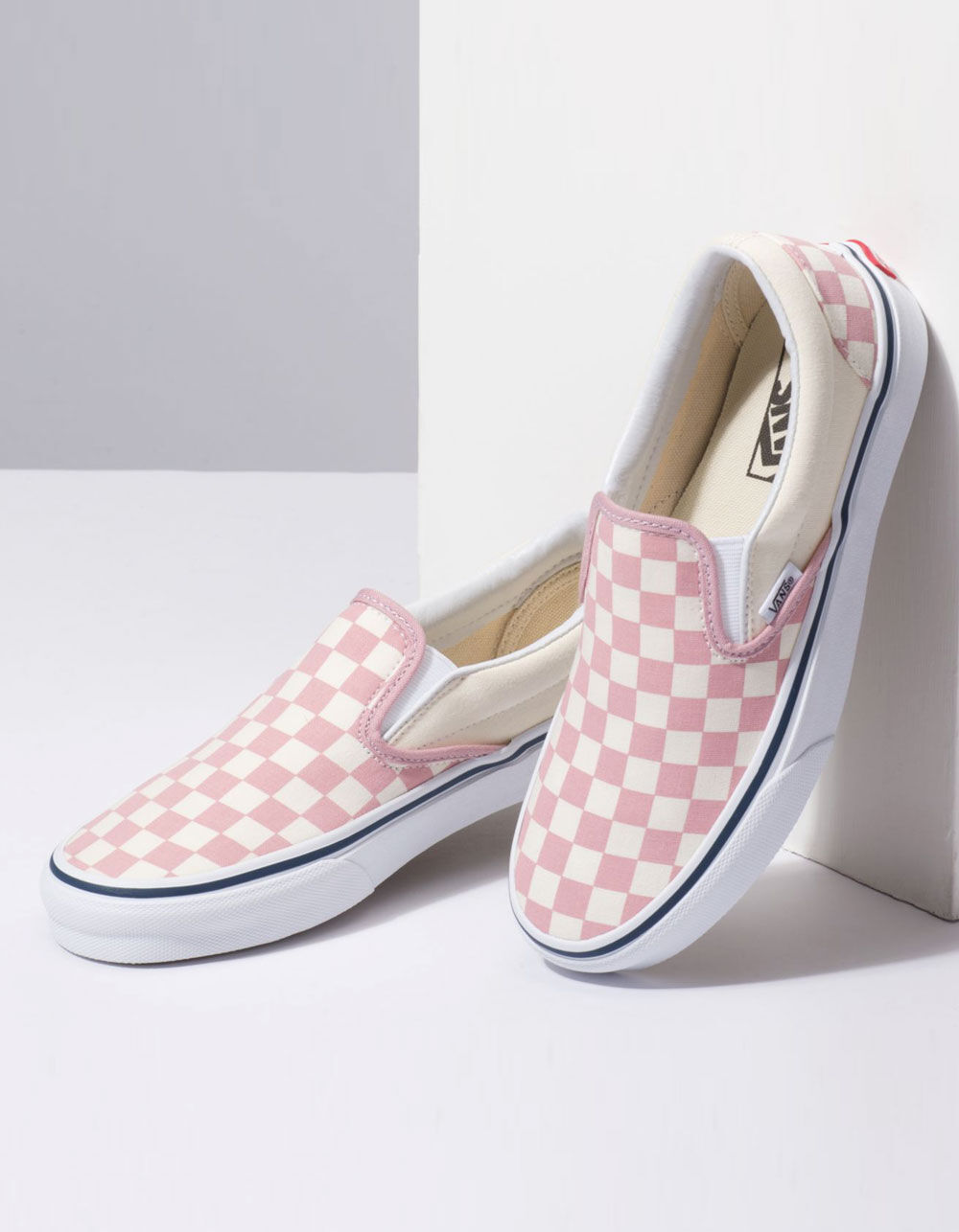VANS Checkerboard Classic Slip-On Zephyr Pink Womens Shoes - ZEPHYR ...