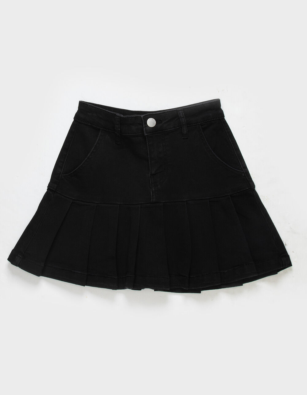 RSQ Girls Pleated Denim Cheer Skirt - BLACK | Tillys