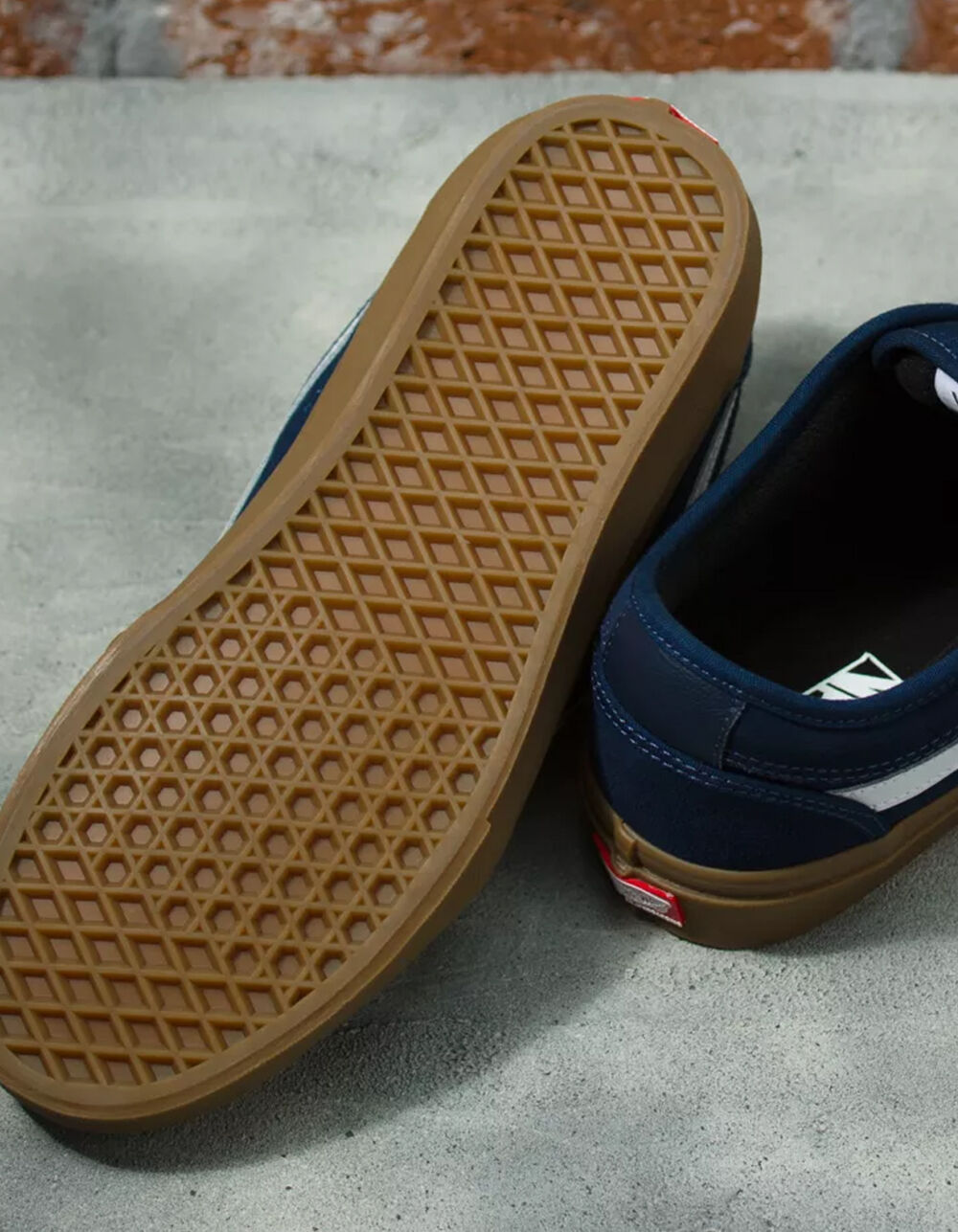 VANS Chukka Low Sidestripe Shoes NAVY/GUM Tillys