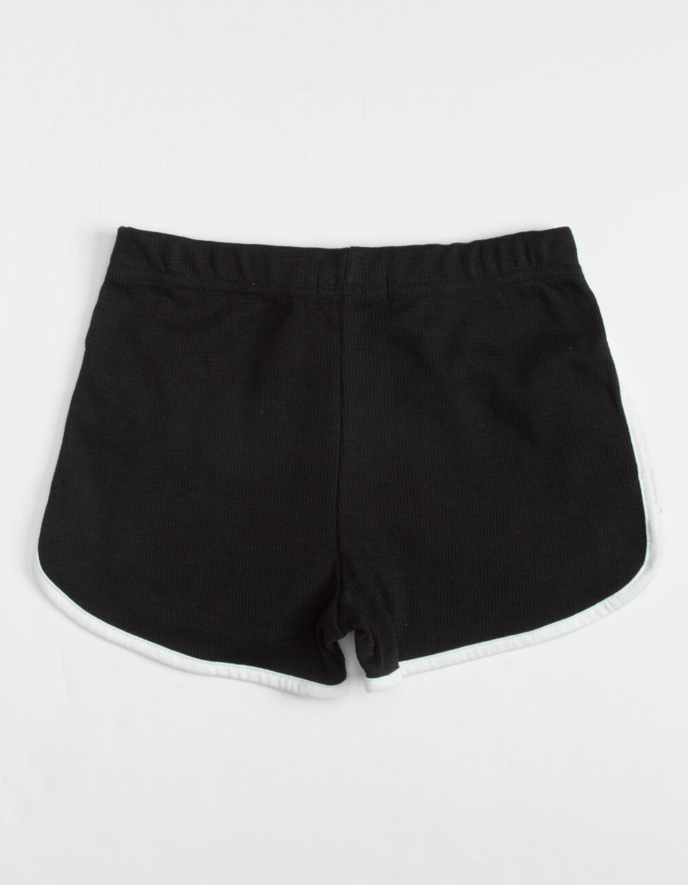 FULL CIRCLE TRENDS Contrast Piping Girls Black Shorts BLACK Tillys