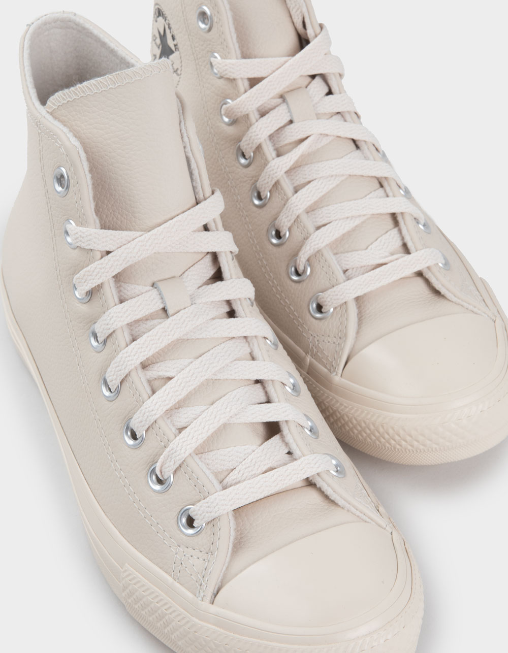 CONVERSE Chuck Taylor All Star Leather High Top Shoes - CREAM