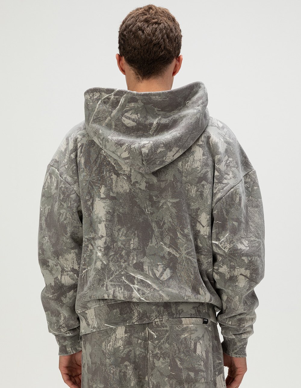 RSQ Mens Oversized Zip-Up Hoodie - SAGE CAMO