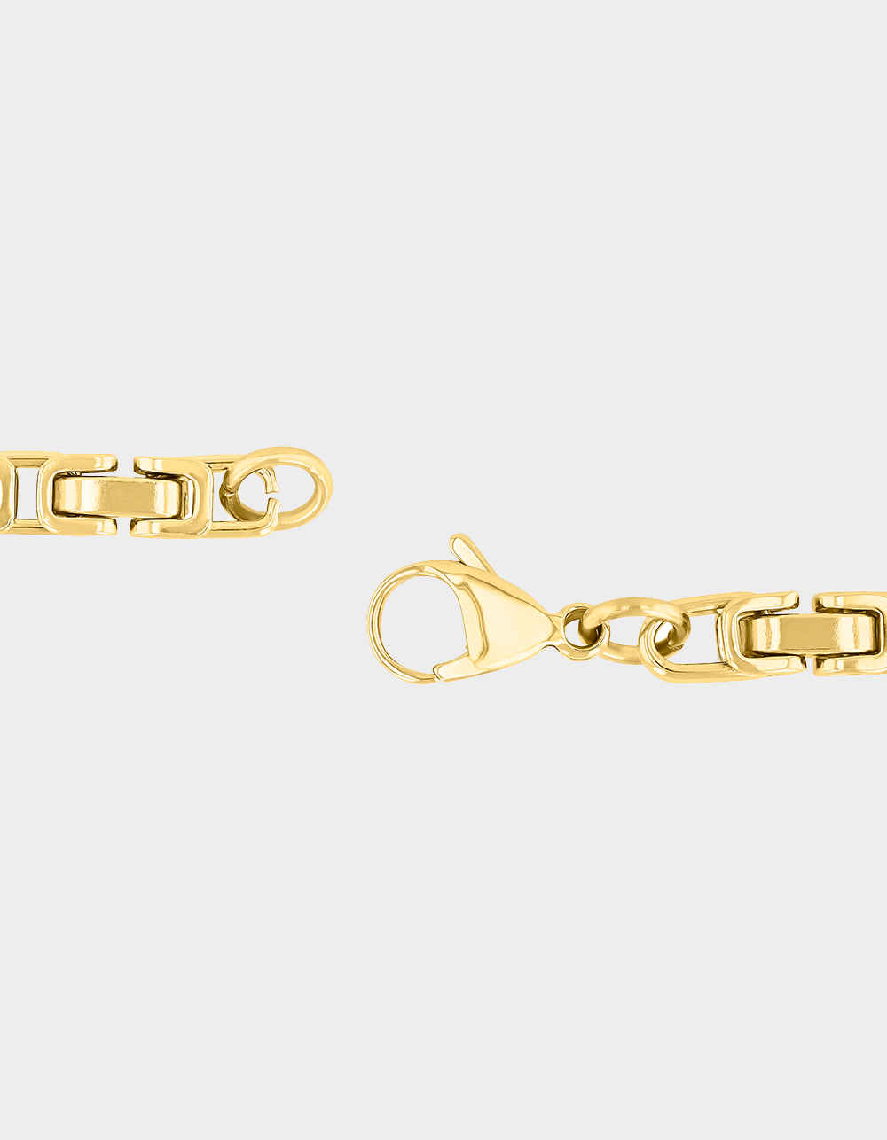 STEEL NATION Stainless Steel With Yellow IP Byzantine Link Bracelet - GOLD