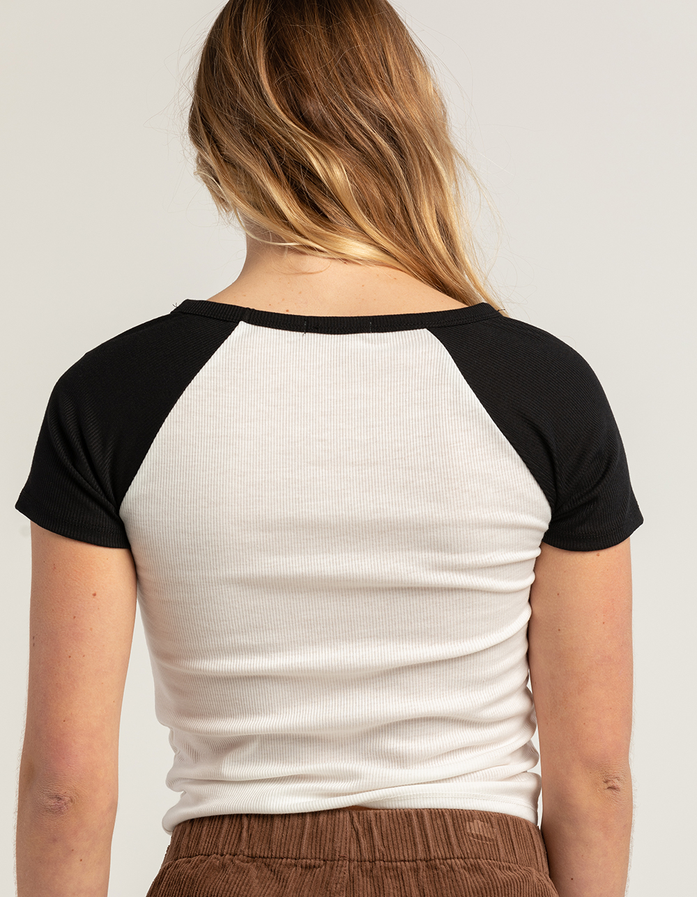 FULL TILT Womens Raglan Tee BLACK Tillys